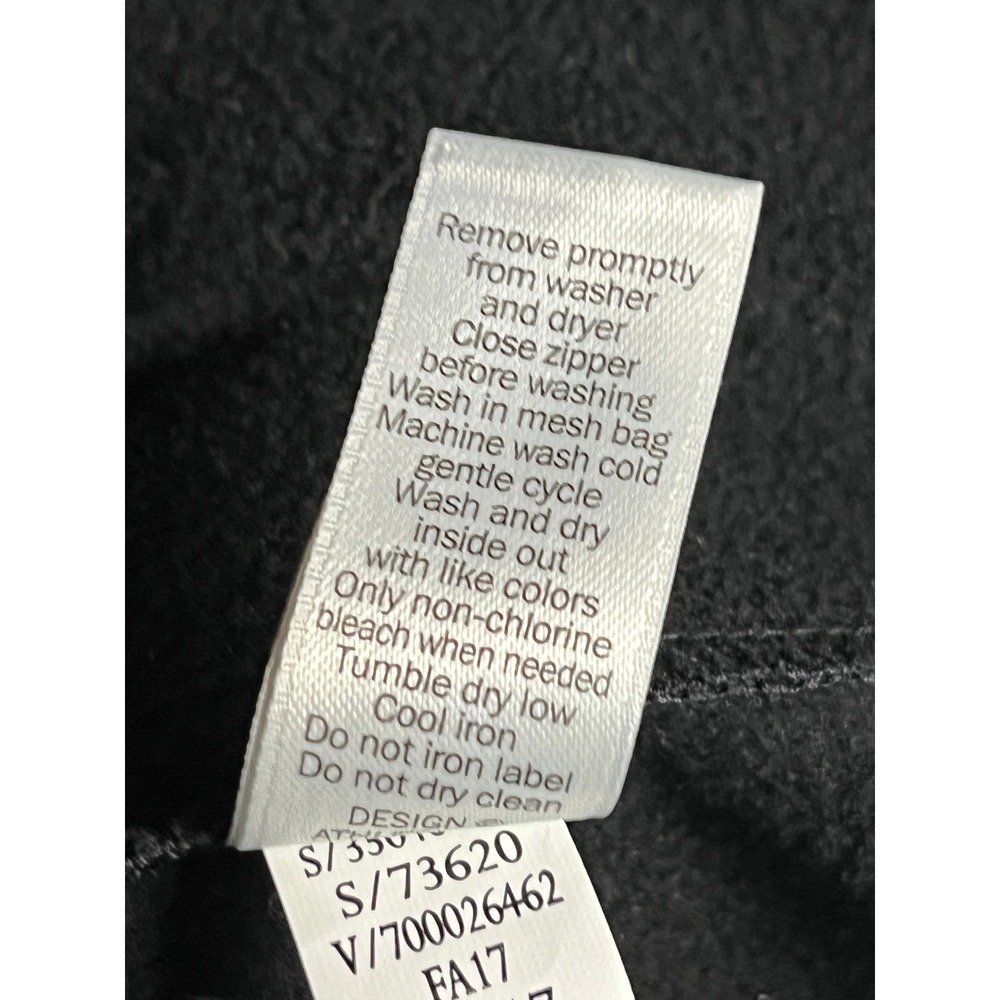 Athleta Womens Black Full Zip Hooded Jacket Reflective Trim Thumbhole Cuff Sz M - Picture 13 of 14